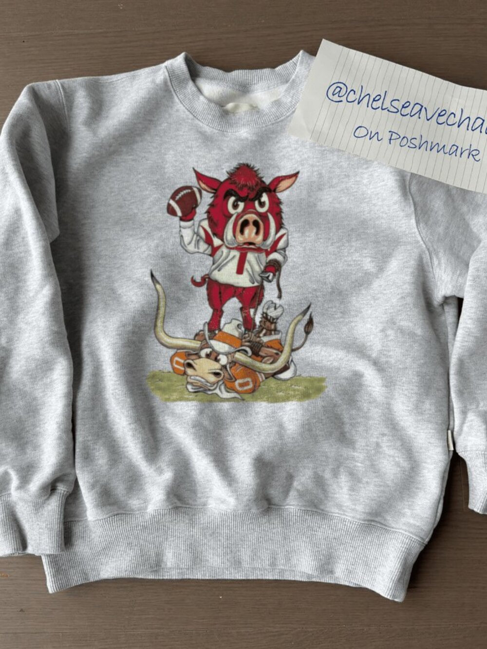 Vintage University of Arkansas Razorbacks Sweatshirt, Retro NCAA Football Shirt
